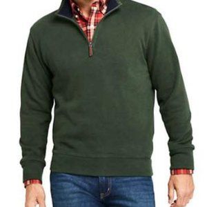 Brand New Lands End Men's Bedford Rib Quarter Zip